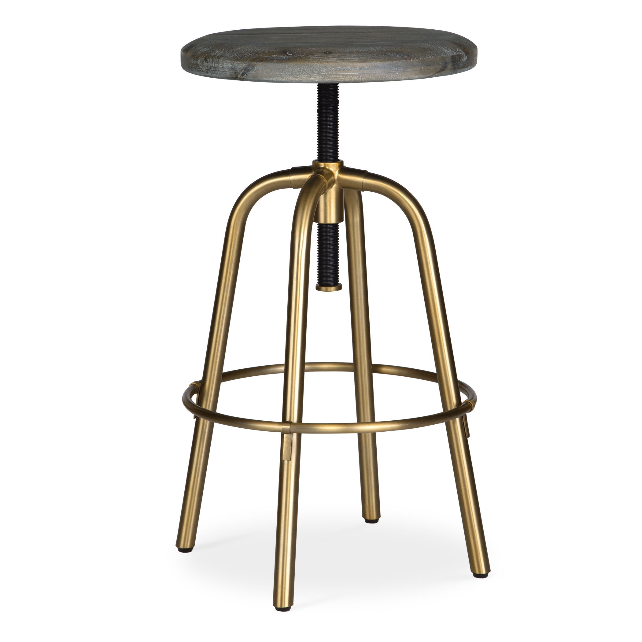 Revolve Brass Counter Stool large image 