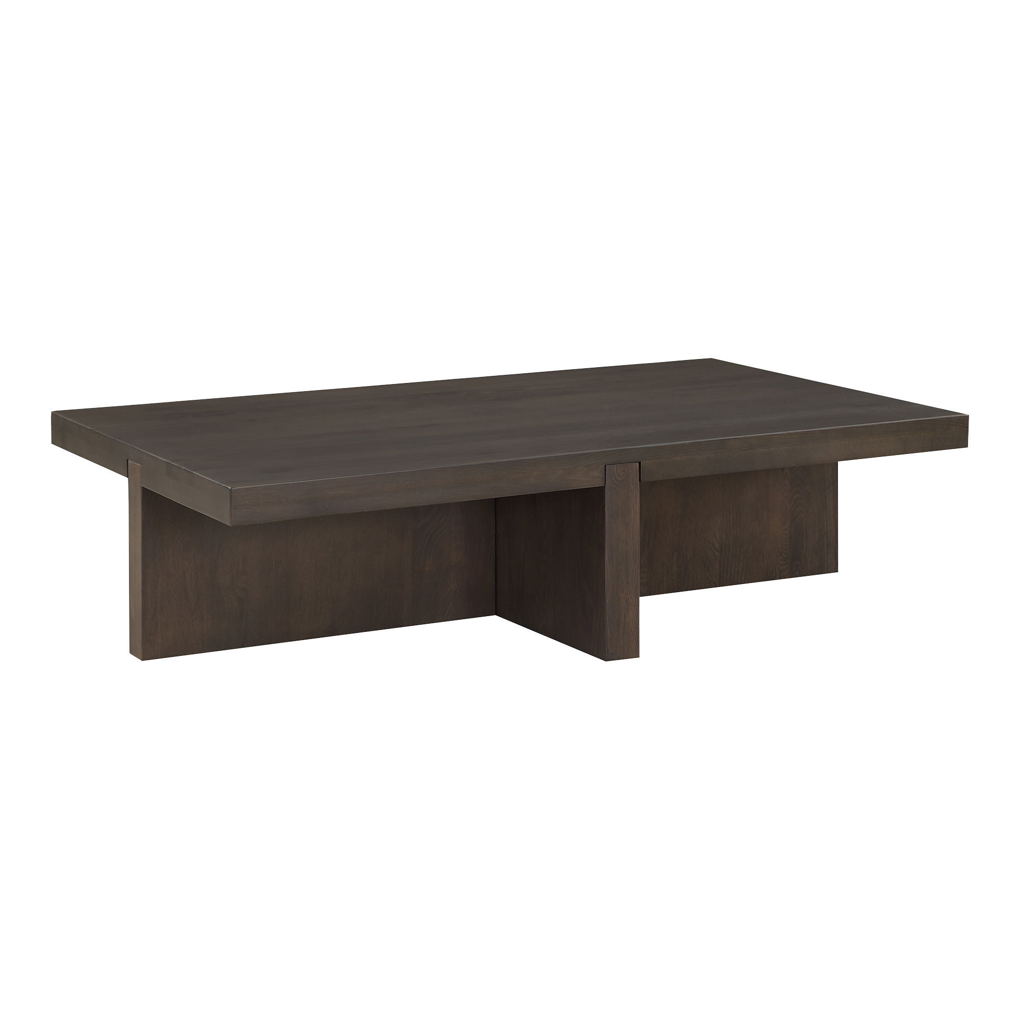 Folke Rectangular Coffee Table Dark Brown, by Moe's Home, 50" width x 13.5" height x 31" depth View 2