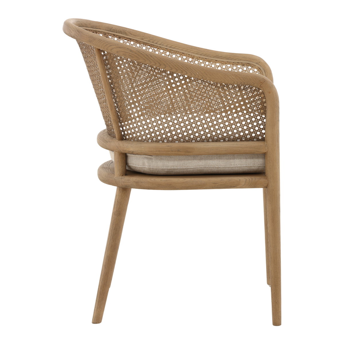 Camile Dining Chair Beige, by Dovetail, 22.5" width x 32" height x 23.25" depth View 3