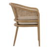 Camile Dining Chair Beige, by Dovetail, 22.5" width x 32" height x 23.25" depth thumbnail 3