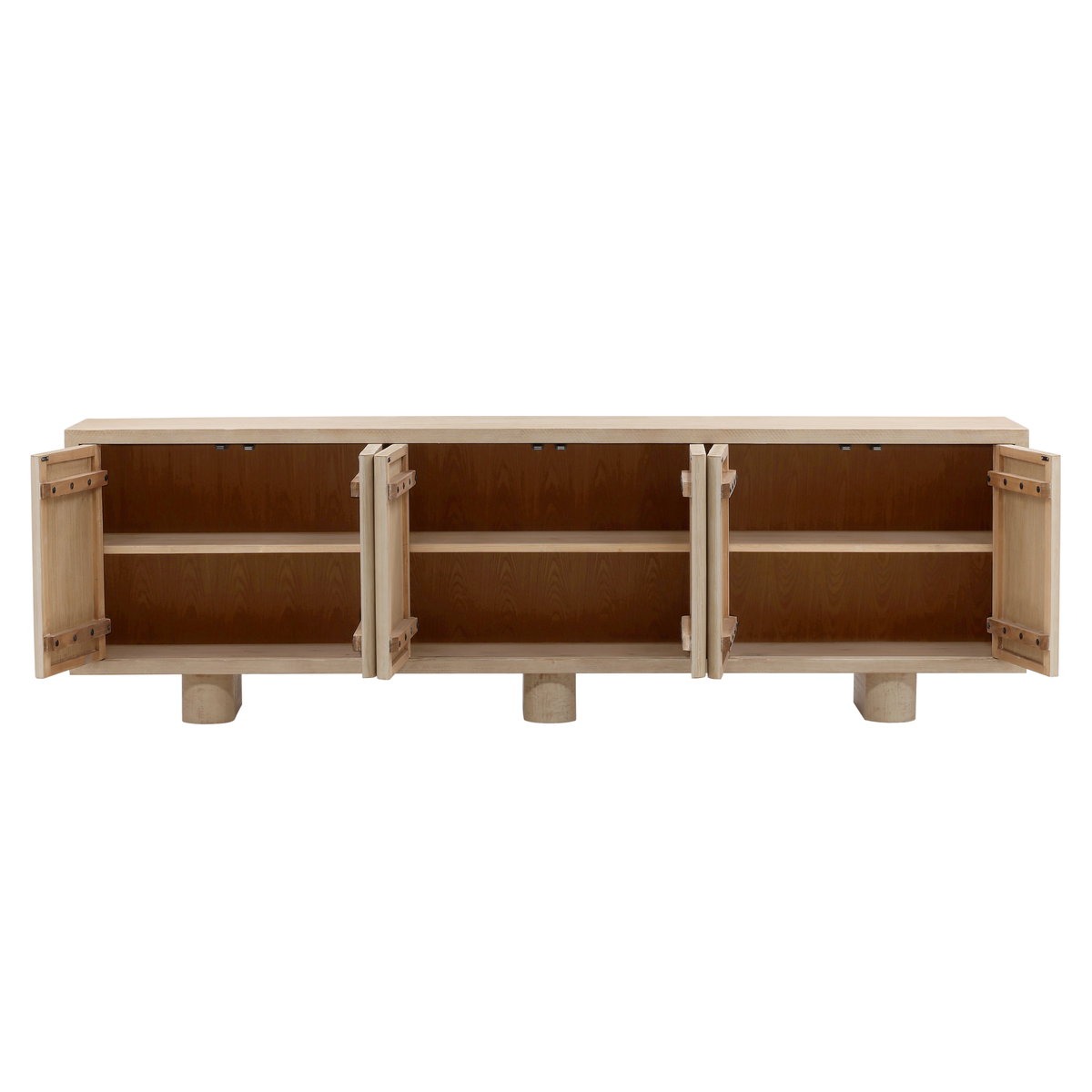 Thalia Sideboard Light Natural, Sideboards & Buffet by Dovetail, 108" width x 33.7" height x 18.1" depth View 5