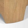 Shima Oval Light Brown Wood with Arched Legs Coffee Table, by Mercana, 48" length x 28" width x 16" height thumbnail 11