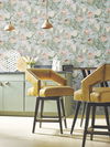 Protea Dusty Blue & Coral Wallpaper thumbnail 2