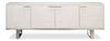Bronzini Credenza, Embossed White, Wine & Liquor Accessorie by Sarreid, 94" length x 20" width x 34" height thumbnail 2
