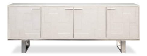 Bronzini Credenza Embossed White