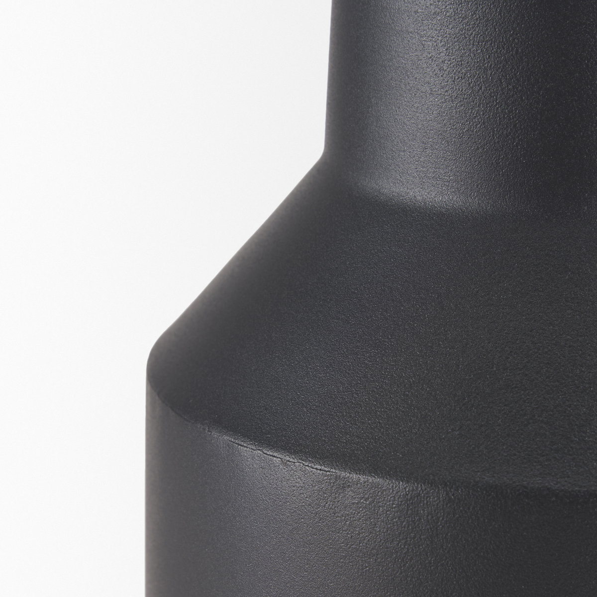 Tosca Small Matte Black Metal Vase, by Mercana, 6.3" length x 6.3" width x 11.02" height View 8