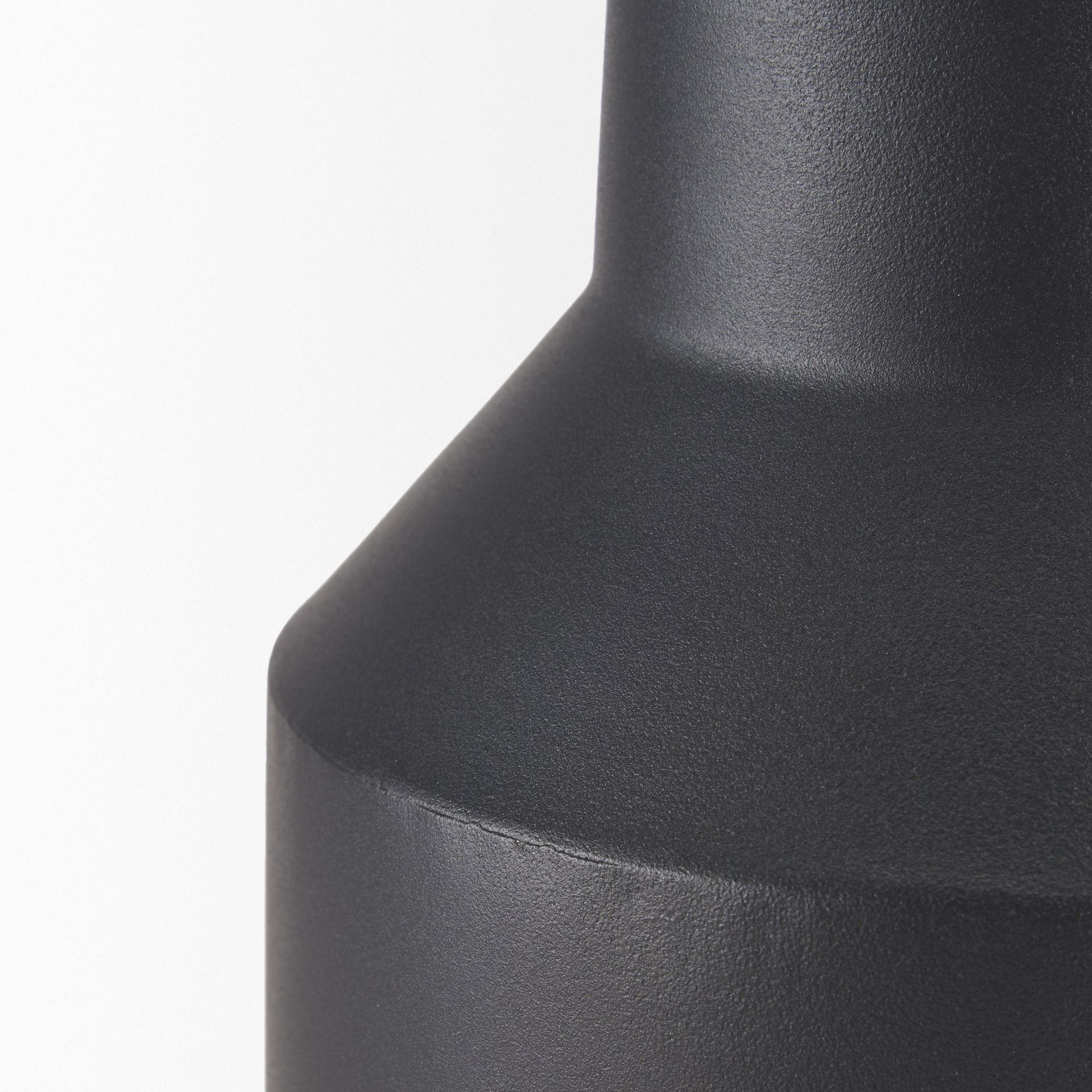 Tosca Small Matte Black Metal Vase large image 
