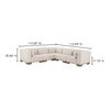 June Classic L-shaped Modular Sectional Oatmeal, Sectional Sofa by Moe's Home, 115" width x 30" height x 115" depth thumbnail 9