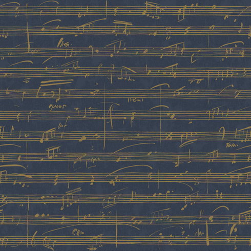Melody Navy Peel & Stick Wallpaper