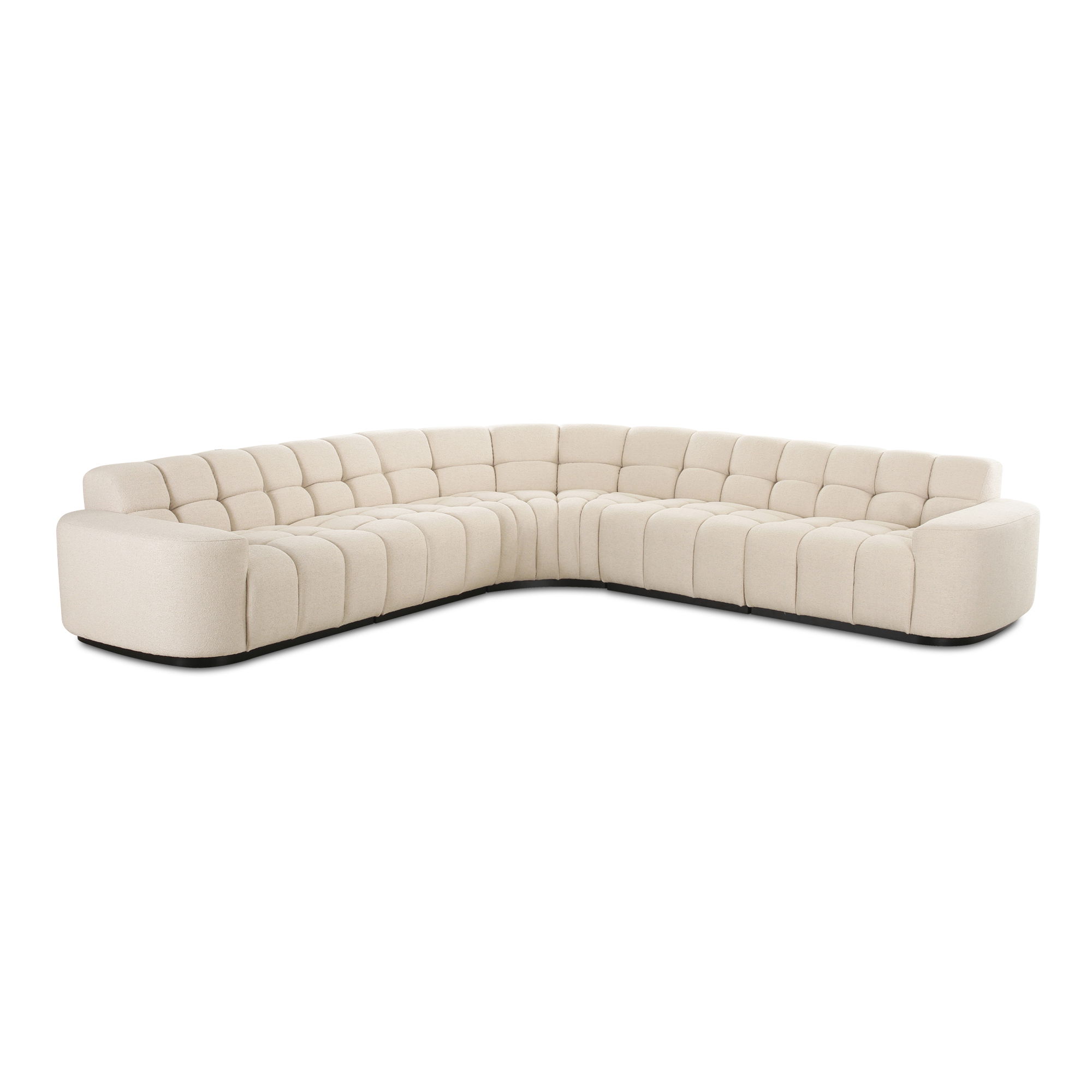 Roman L-shaped Sectional Oat, Sectional Sofa by Moe's Home, 118" width x 26.5" height x 118" depth View 1