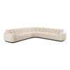 Roman L-shaped Sectional Oat, Sectional Sofa by Moe's Home, 118" width x 26.5" height x 118" depth thumbnail 1