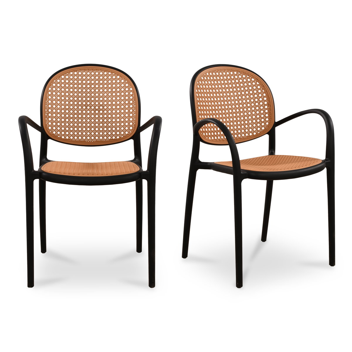 Soren Outdoor Dining Chair Black-set Of Two, Outdoor Chair by Moe's Home, 1'10" width x 2'9.5" height x 1'10.8" depth View 1