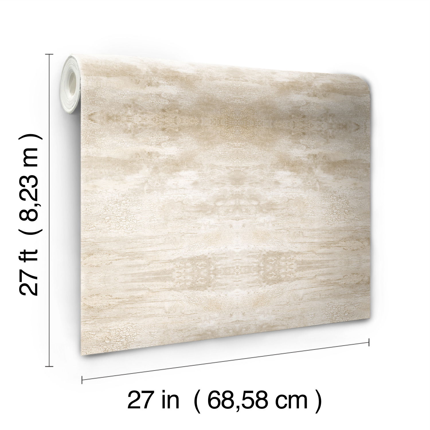 Serene Jewel Neutral Wallpaper, by York Wall, 33' length x 1'8.5" width x 0.02" depth View 2