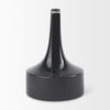 Burton 13.1H Large Glossy and Matte Black Ceramic Jug Vase thumbnail 4