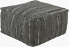 Anthracite Pouf, Ottoman by Surya, 24" width x 13" height thumbnail
