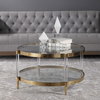 Kellen Glass Coffee Table, Furniture by Uttermost, 32" width x 17.25" height x 32" depth thumbnail 2