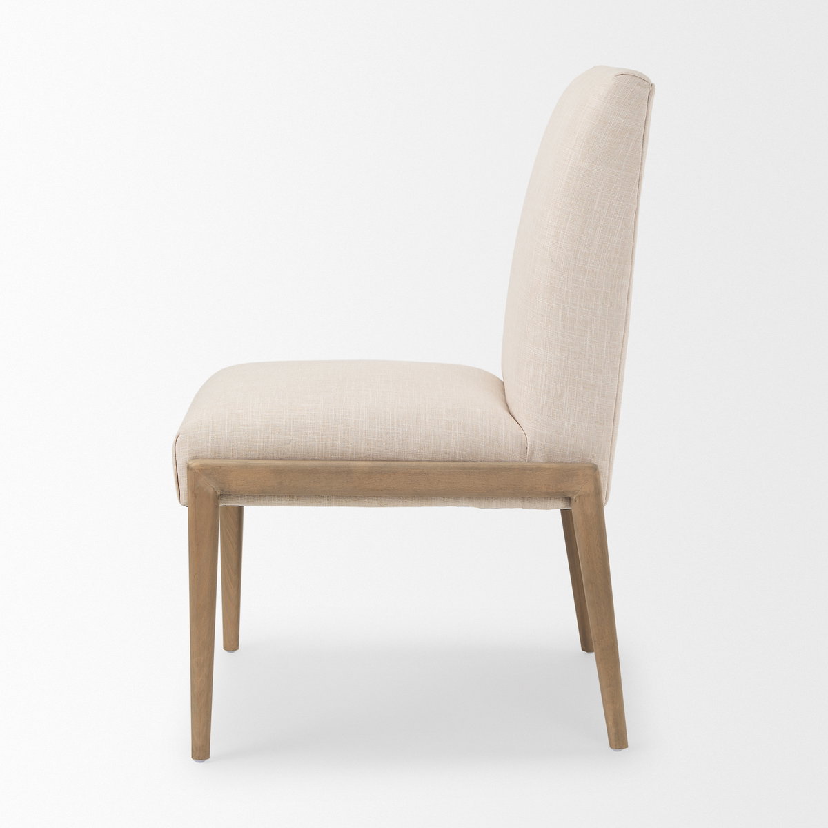 Palisades Cream Upholstery with Solid Wood Armless Dining Chair, by Mercana, 24.02" length x 25.59" width x 36.22" height View 6