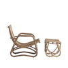 Bodega Wicker Lounge Chair + Ottoman in Natural, Outdoor Chaise Lounge by Woven, 1'7.75" width x 1'1.75" height x 1'3.75" depth thumbnail 3