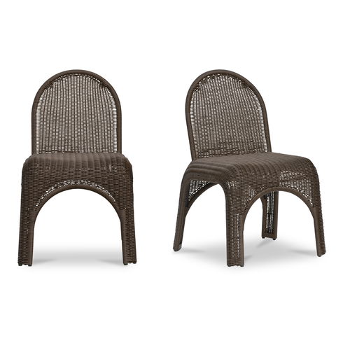 Kendall Outdoor Dining Chair Brown-set Of Two