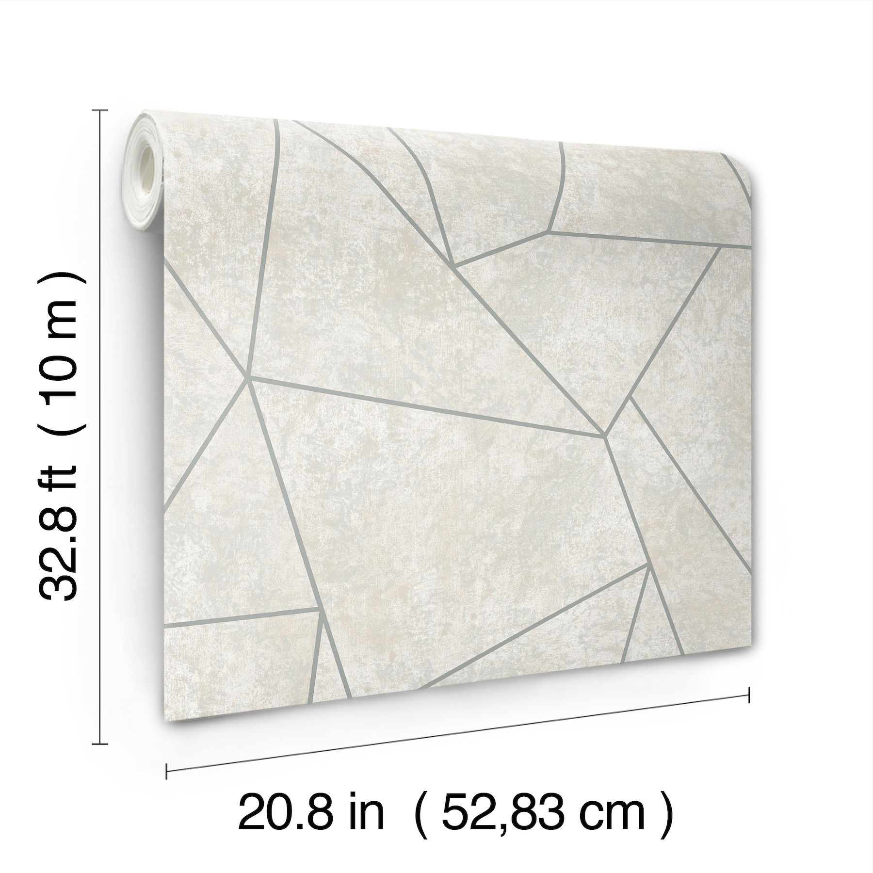 Nazca Neutral & Silver Wallpaper large image 