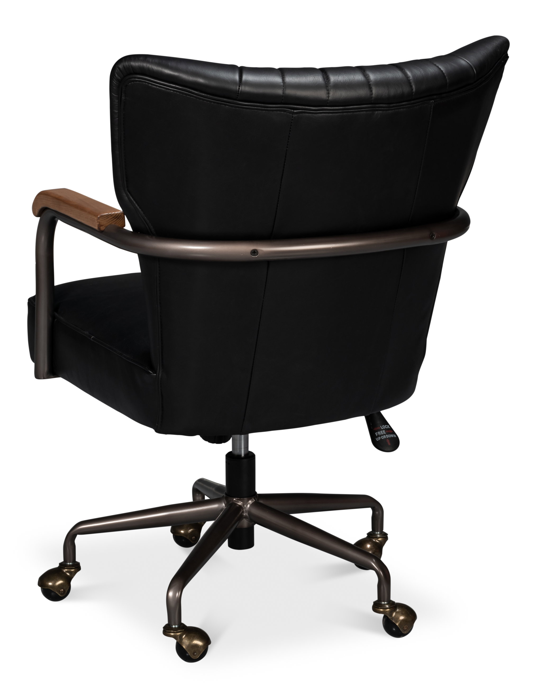 Parker Office Chair, Onyx Black, Seating by Sarreid, 25" length x 28" width x 38" height View 11