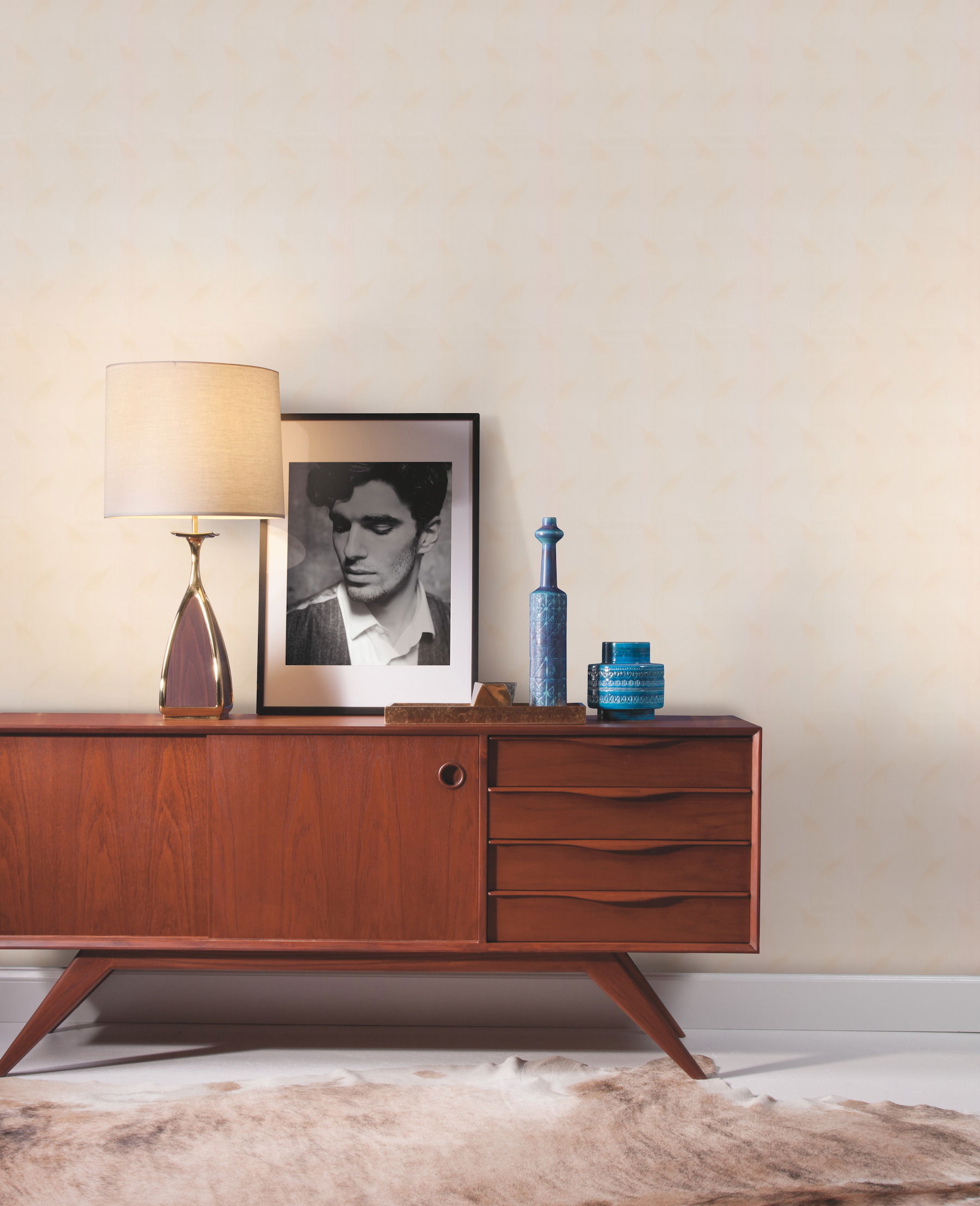 Genie Cream & White Wallpaper large image 