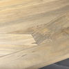 Maxton Light Brown Wood with Dark Gunmetal Iron Metal Dining Table thumbnail 9