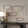 Elias Bronze And Gold Wall Art, Sculptural Wall Art by Uttermost, 40.37" width x 60.25" height x 2" depth thumbnail 2