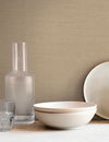 Shimmering Linen Light Caramel Wallpaper, by York Wall, 33' length x 1'8.9" width x 0.02" depth thumbnail 2