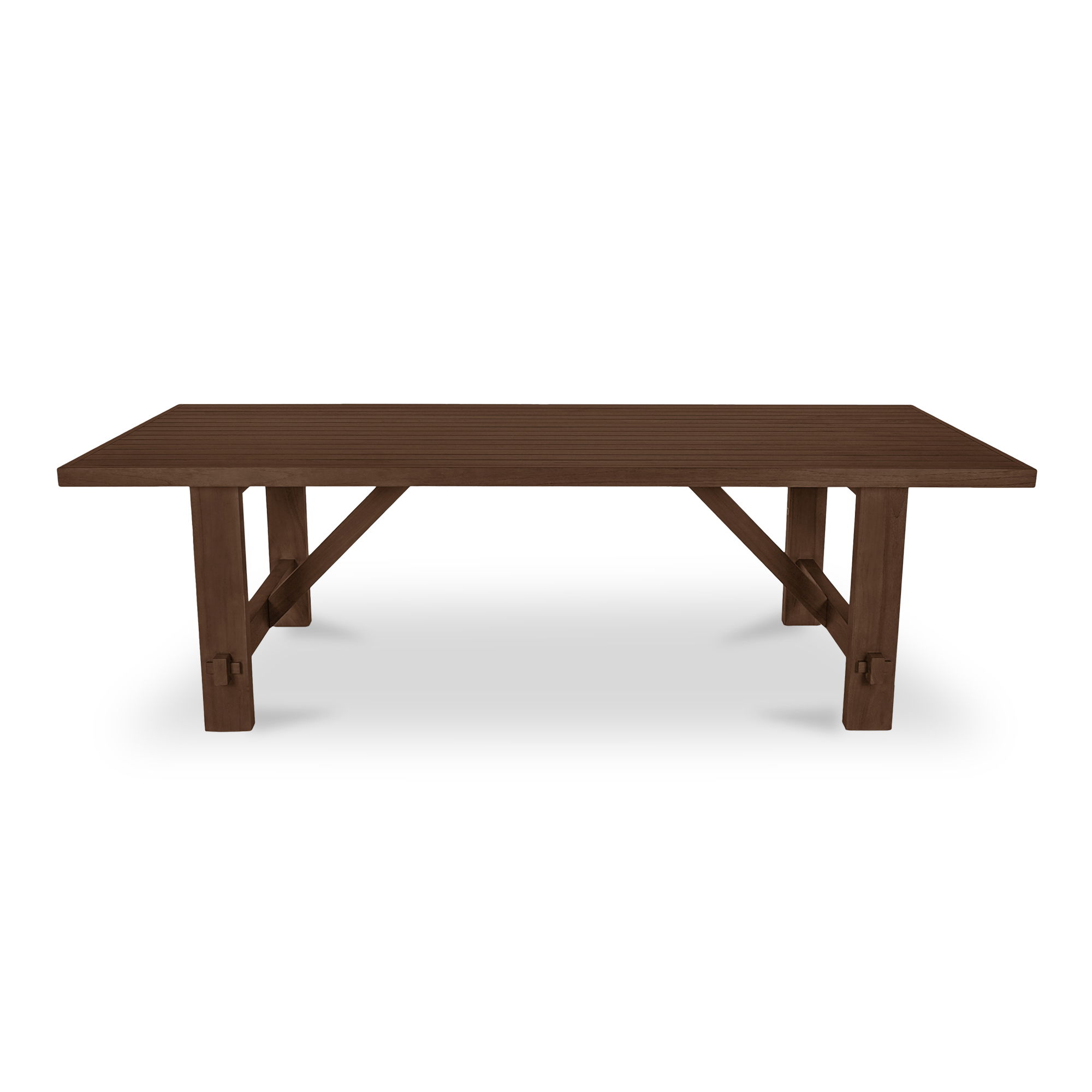 Esmond Outdoor Dining Table Brown, Outdoor Table by Moe's Home, 8'1.99" width x 2'6.24" height x 3'6.01" depth View 1