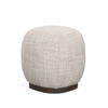 Siren Gray Fabric with Dark Brown Wood Round Accent Stool thumbnail 0