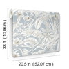 Orchid Conservatory Toile Blue & Taupe Wallpaper, by York Wall, 33' length x 1'8.5" width x 0.02" depth thumbnail 8