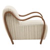 Amabel Occasional Chair Cream, Accent Chair by Dovetail, 29.5" width x 29" height x 35.5" depth thumbnail 3