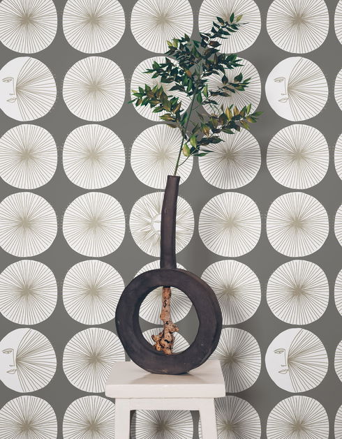Soho Starburst Grey Peel & Stick Wallpaper