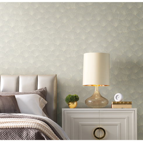 Luminous Gingko Grey Wallpaper