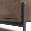 Glenn IV Dark Brown Wood with Black Iron Frame Media Console with Storage, TV Stand for TV up to 71' thumbnail 12