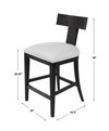 Idris Modern Wood Counter Stool, Counter & Bar Stool by Uttermost, 20" width x 38" height x 22.5" depth thumbnail 3