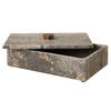 Griseus Travertine Stone Box, Boxe by Uttermost, 9.5" width x 2.75" height x 6" depth thumbnail 5