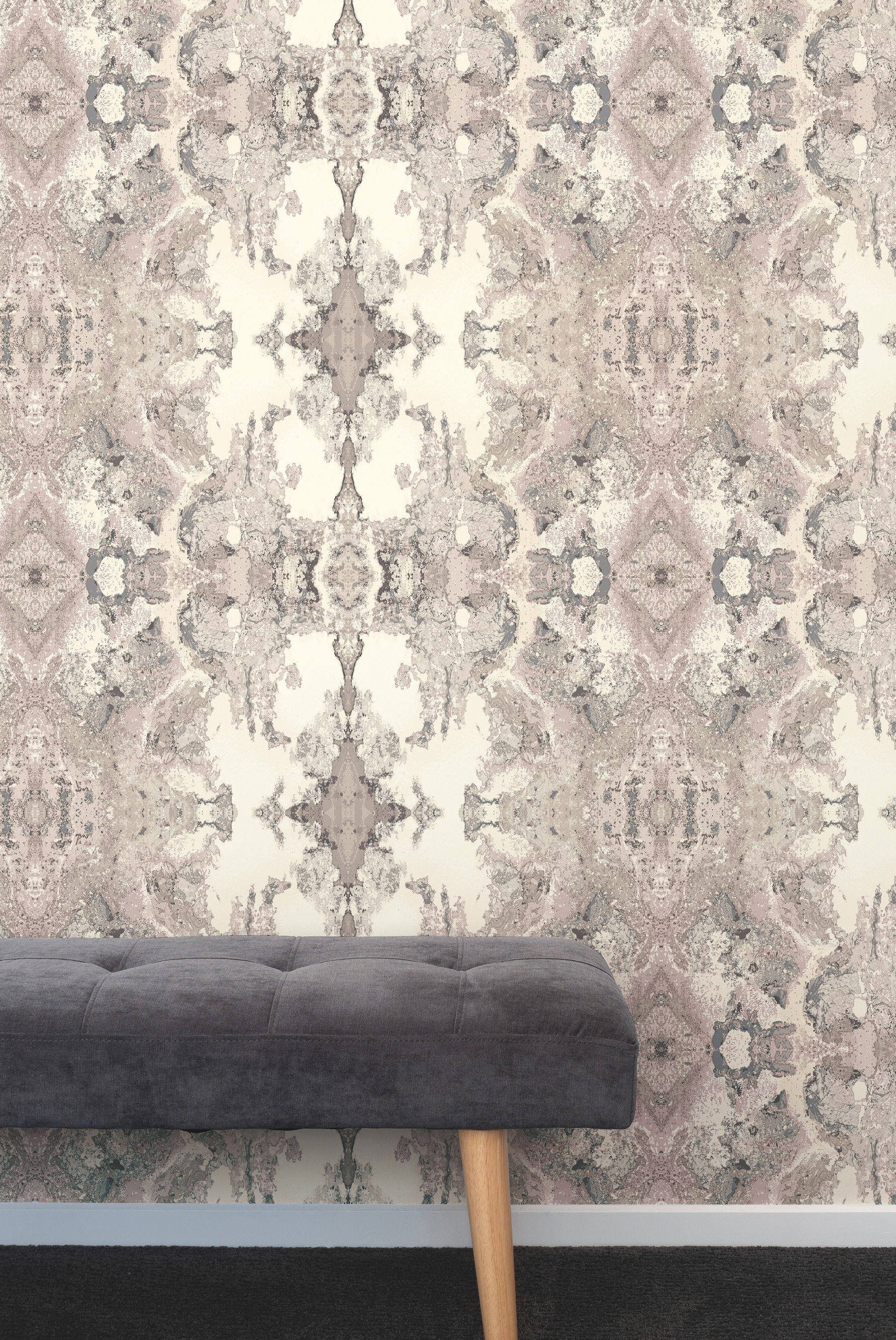 Inner Beauty Purple Wallpaper, by York Wall, 27' length x 2'3" width x 0.02" depth View 3