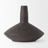 Rylee 6.9H Dark Brown Ceramic Vase, by Mercana, 7.87" length x 7.87" width x 6.89" height thumbnail 3