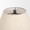 Salaah Black Brushed Metal with Beige Shade Table Lamp, by Mercana, 19.5" length x 19.5" width x 26" height thumbnail 5