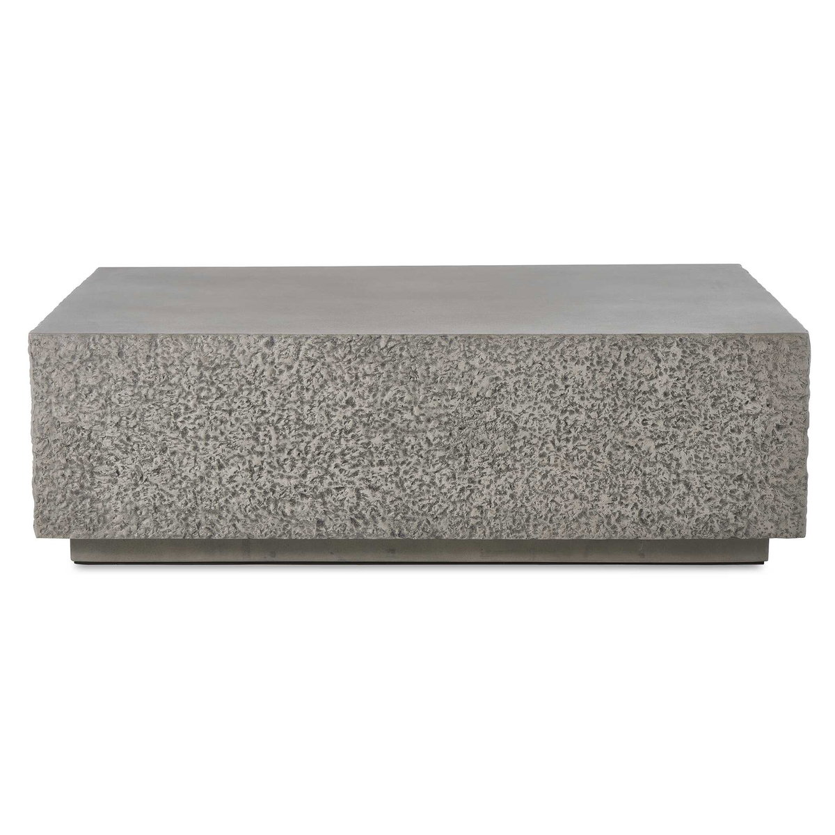 Hesston Outdoor Concrete Coffee Table, Outdoor Table by Uttermost, 4' width x 1'3" height x 2'8" depth View 1