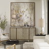 Golden Raindrops Modern Abstract Art, by Uttermost, 62" width x 62" height x 1.5" depth thumbnail 2
