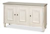Louis Xvi Buffet,White/White,Gray Quartz, Cabinets & Sideboard by Sarreid, 60" length x 18" width x 34" height thumbnail 1