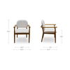 Norrie Dining Chair Cream, by Moe's Home, 24.41" width x 33.46" height x 24.41" depth thumbnail 9