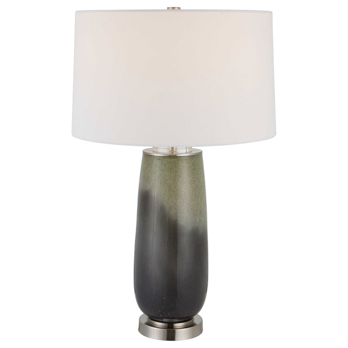Campa Gray-Blue Table Lamp, by Uttermost, 17" width x 28" height x 17" depth View 1