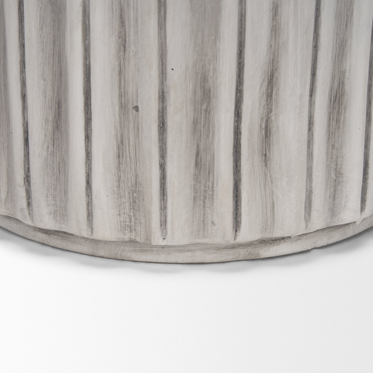 Ummi Tall Off White with Gray Antiquing Ceramic Vase, by Mercana, 10.25" length x 10.25" width x 21.26" height View 6