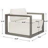 Remsen Outdoor Gray Lounge Chair, Outdoor Accent Chair by Uttermost, 2'9.5" width x 2'8" height x 2'11" depth thumbnail 3