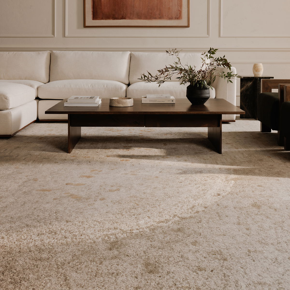 Rue Nook Modular Sectional Off White, Sectional Sofa by Moe's Home, 95.2" width x 23.6" height x 81.8" depth View 9