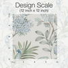 Handpainted Songbird Turquiose Peel & Stick Wallpaper thumbnail 3